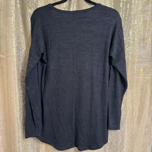 Abercrombie & Fitch Navy Blue Soft & Cozy V Neck Sweater Top Large thumbnail 2