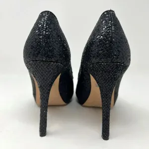 Badgley Mischka Kassidy ll Black Sequin 5 Inch‎ Heel Platform Pumps Size 8M thumbnail 9