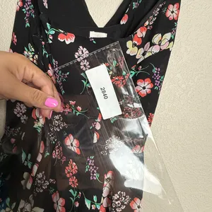 Gap Women‎ Size 6 Maxi Sleeveless Floral Summer Black Dress thumbnail 9