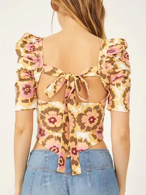 FREE PEOPLE Give Me More Top in Ivory Combo thumbnail 2