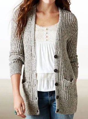 ✨HP✨American Eagle Ribbed Black Button Down Cardigan✨ thumbnail 1