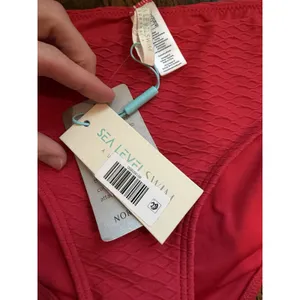 Sea Level Australia Red Honeycomb Textured Bikini Bottoms Size US 8 NEW NWT thumbnail 5