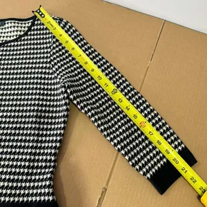 Lauren Ralph Lauren‎ Houndstooth Classic A-line Pleated Knee Length Dress Large thumbnail 14