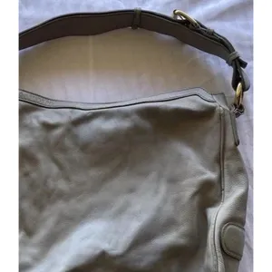 Vintage Marc Jacobs Christy Leather Gray Gold Handbag Iconic Shoulder Bag Purse thumbnail 7