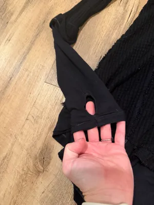 We The Free Free People Laguna Thermal in Black Size XS thumbnail 3