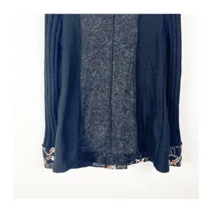 SIONI Black Long Sleeves Embroidered Details Long Sleeves Cardigan Small Boho thumbnail 7