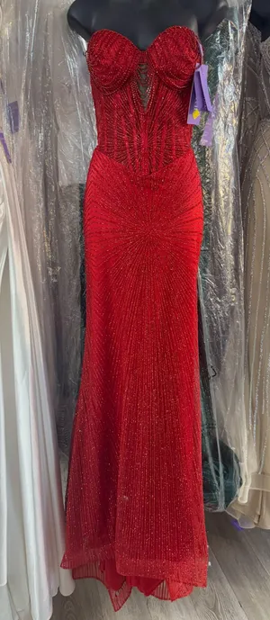 Red Prom Dress Size 2 thumbnail 1