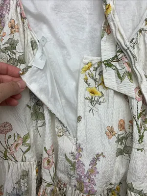 Zimmerman size 3 US size 8/10 White Floral Puff-Sleeve mini dress thumbnail 10
