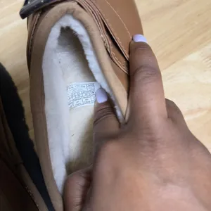 UGG Opening Ceremony Platform Clog Mule Shoes‎ Brown Shearling Lined Buckle 9 thumbnail 10