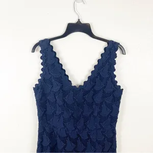 LILLY PULITZER Reeve Sailboat Navy Crochet V-Neck Sleeveless Dress 4 Nautical thumbnail 6