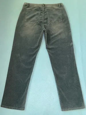 SOFT SURROUNDINGS Corduroy green teal straight leg button zipper closure size 14 thumbnail 3
