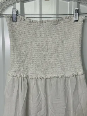4Our Dreamers Ruffle Tier Linen Blend Midi Dress Cottagecore Romantic Boho Chic thumbnail 3
