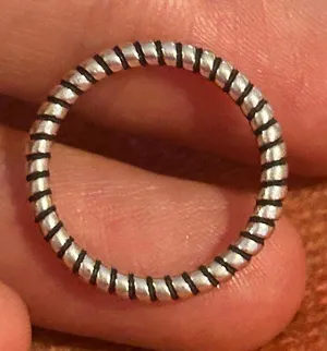 Silver plated c60 ring size 5 thumbnail 1