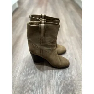 KATE SPADE New York BAISE bootie SIZE 9 M Block Heel Suede Leather Tobacco Brown thumbnail 2