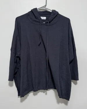 Mersea Gray Hooded Relaxed Fit Lightweight Sweatshirt One‎ Size thumbnail 1