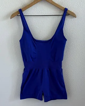 Free People Movement Good Karma Runsie Blue M/L thumbnail 3