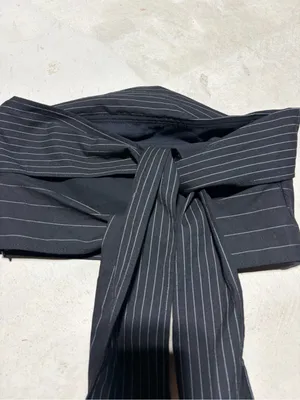 Zara NWT pinstripe crop top XS MSRP$40 thumbnail 3