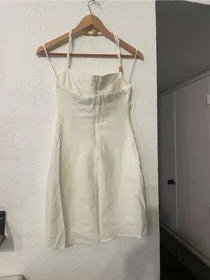NWOT Zara Halterneck Bead Mini Dress Small thumbnail 3