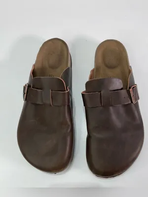 Project Cloud Women's 9 Brown Leather Clog Mules Buckle Comfort Shoes Preppy thumbnail 3