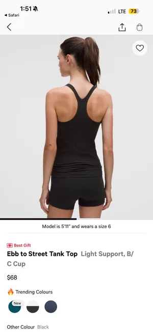 Black Lululemon Tank Top thumbnail 2