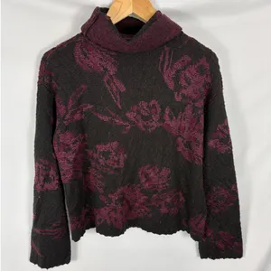 White House | Black Market Purple Wide Sleeve Mock Neck Sweater Size Medium thumbnail 1