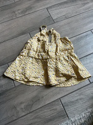 Yellow Floral Tie-Front Summer Tank thumbnail 3