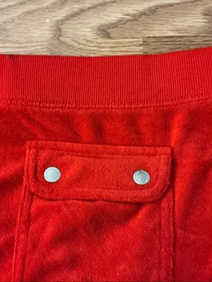 Juicy Couture Red Terry Drawstring Capri Sweatpants Size Large thumbnail 9