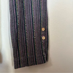 Sundance boho lagenlook cotton blend striped pants colorful small pull on thumbnail 2