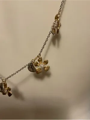 J. Jill Two-Tone Gold and Silver Flower Charm Necklace thumbnail 3