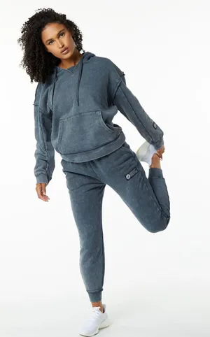 Alphalete Women’s Terry Oversized Hoodie - Blue Topaz ,Size Medium thumbnail 1