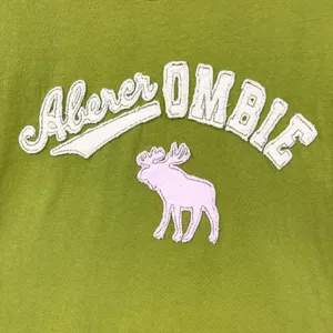 Vintage Abercrombie Baby Tee Women Small Green Stretch Indie 3D Moose Y2K‎ thumbnail 5