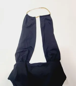 WeWoreWhat Snake Chain Necklace One Piece in Black thumbnail 4