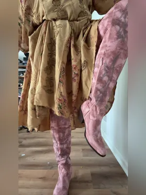 Coastal cowgirl pink knee boots thumbnail 5