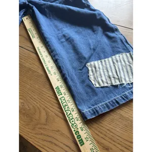 Haiks Country Patch Work Denim Overalls Blue Size Women I think Medium VTG READ thumbnail 10