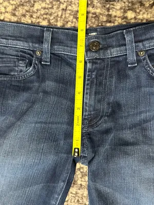 7 For All Mankind 28 Dark Blue Swarovski Crystal Studded Pockets Bootcut Jeans thumbnail 8