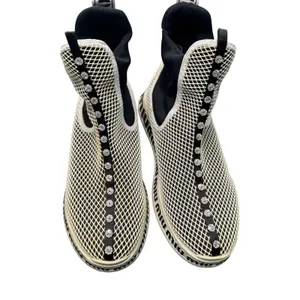 Miu Miu Crystal Mesh Slip-On Sneakers Women’s EU 39 Black White Italy thumbnail 4