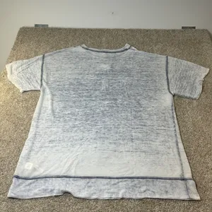 Free People Intimately Burnout Tee T Shirt Top Blue‎ White Womens Size S thumbnail 3