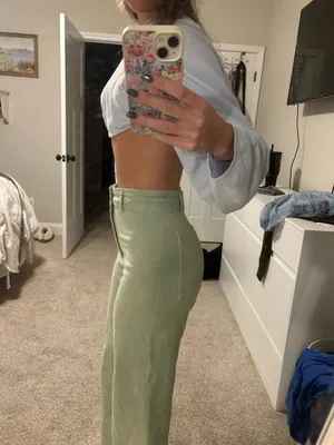 ZARA ZW High-Waisted Marine Straight Jeans thumbnail 6