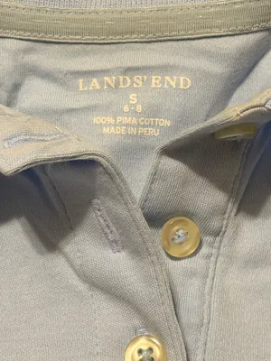 State Farm work shirt ladies women Small 6-8 polo collared Catastrophe Services Lands End brand. Cotton. Used. Small stain on the back shown in photos. thumbnail 3