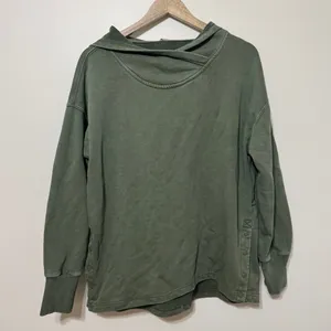 Anthropologie Daily Practice Green Hoodie Size Medium Pullover Twist-Collar thumbnail 3