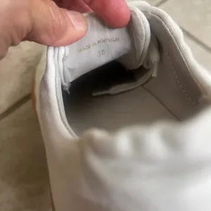 Jenni Kayne White Canvas Platform Sneakers Gum Sole Made in Portugal Size 38/8 thumbnail 8