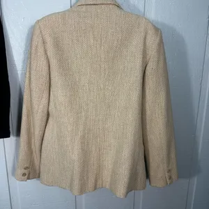 Dalton Vintage Tan Women’s Lined 2 Button Blazer See Measurements EUC thumbnail 3
