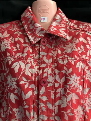 Women’s Vintage Red & Silver Reversible Blazer Jacket MD Size M thumbnail 7