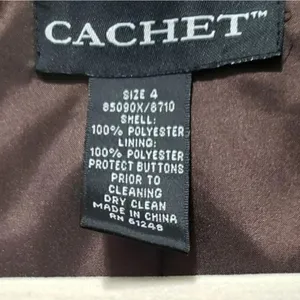 Cachet Brown Ruched Blazer Jacket Size 4 thumbnail 9