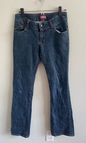 Dickies Women’s Straight Leg Low Rise Jeans in Dark Blue Size 7 thumbnail 1
