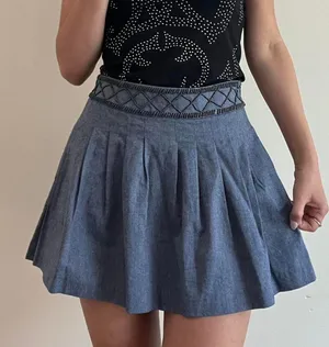 Forever 21 Blue Denim Vintage Y2K Mini Skirt thumbnail 1