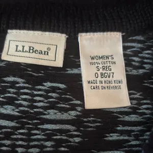L.L BEAN Bean Cardigan Sweater Womens Small Norwegian Zip Up Snowflake thumbnail 4