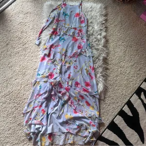 Rachel Roy purple lavender floral garden party ruffle maxi dress thumbnail 10