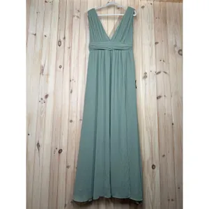 NWT Lulus Heavenly Hues Sage Brush Maxi Dress Wedding Bridesmaid Gala Size M thumbnail 2
