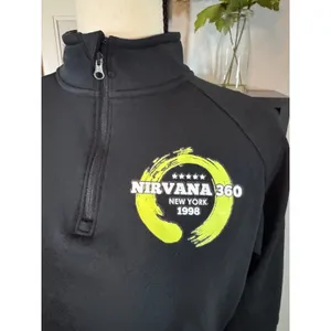 Nike Womens Dri-FIT 1/4 Zip Pullover Black Nirvana 360 Graphic Small thumbnail 7